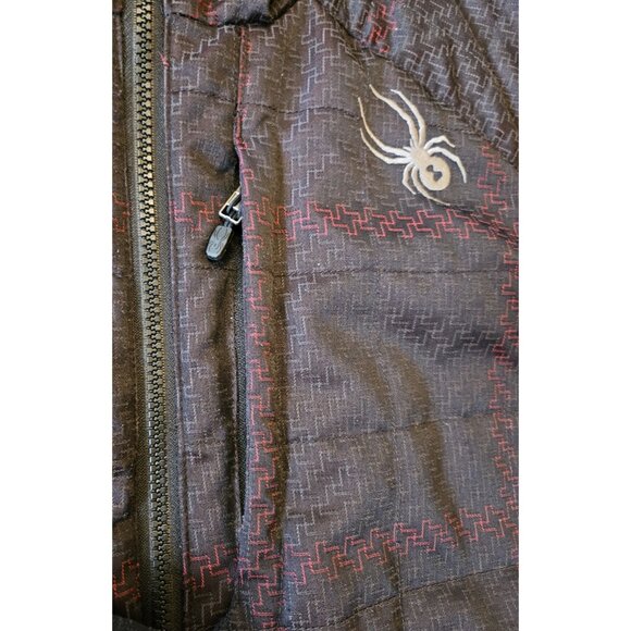 Spyder Men's Large Black/Red Full Zip Hooded Soft Shell Jacket - Picture 8 of 16